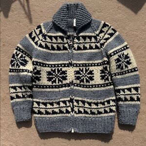 Tuak Vintage Cowichan hand-knit wool sweater